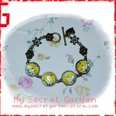 Flower Child Lunlun Lulu, The Flower Angel 花の子ルンルン anime Cabochon Bronze Bracelet  Flower Child Lunlun Lulu, The Flower Angel 花の子ルンルン anime Cabochon Bronze Bracelet